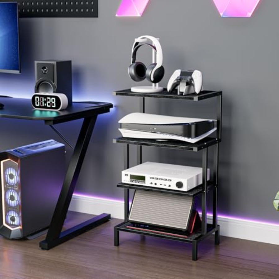 Media Stand Gaming Shelf 4 Tie - Video Gaming & Esports Usd Acc のレビューと価格
