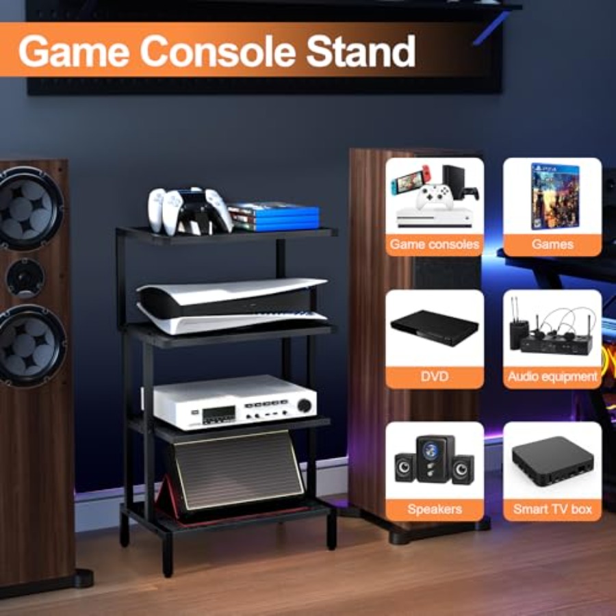 Media Stand Gaming Shelf 4 Tie - Video Gaming & Esports Usd Acc のレビューと価格