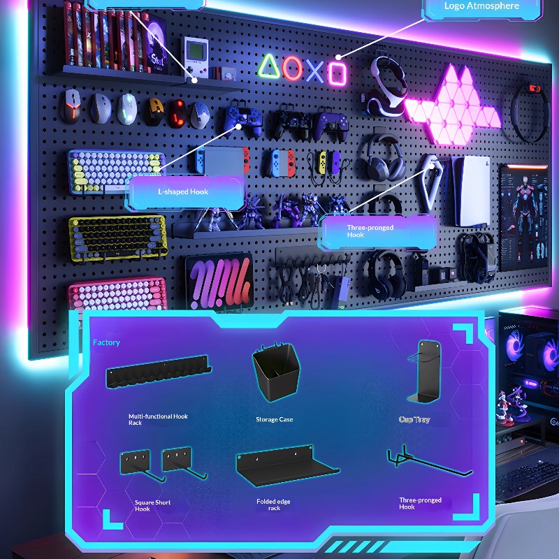 Heavy Duty Metal Pegboard Wall - Esports & Gaming Optics Gmbh のレビューと価格