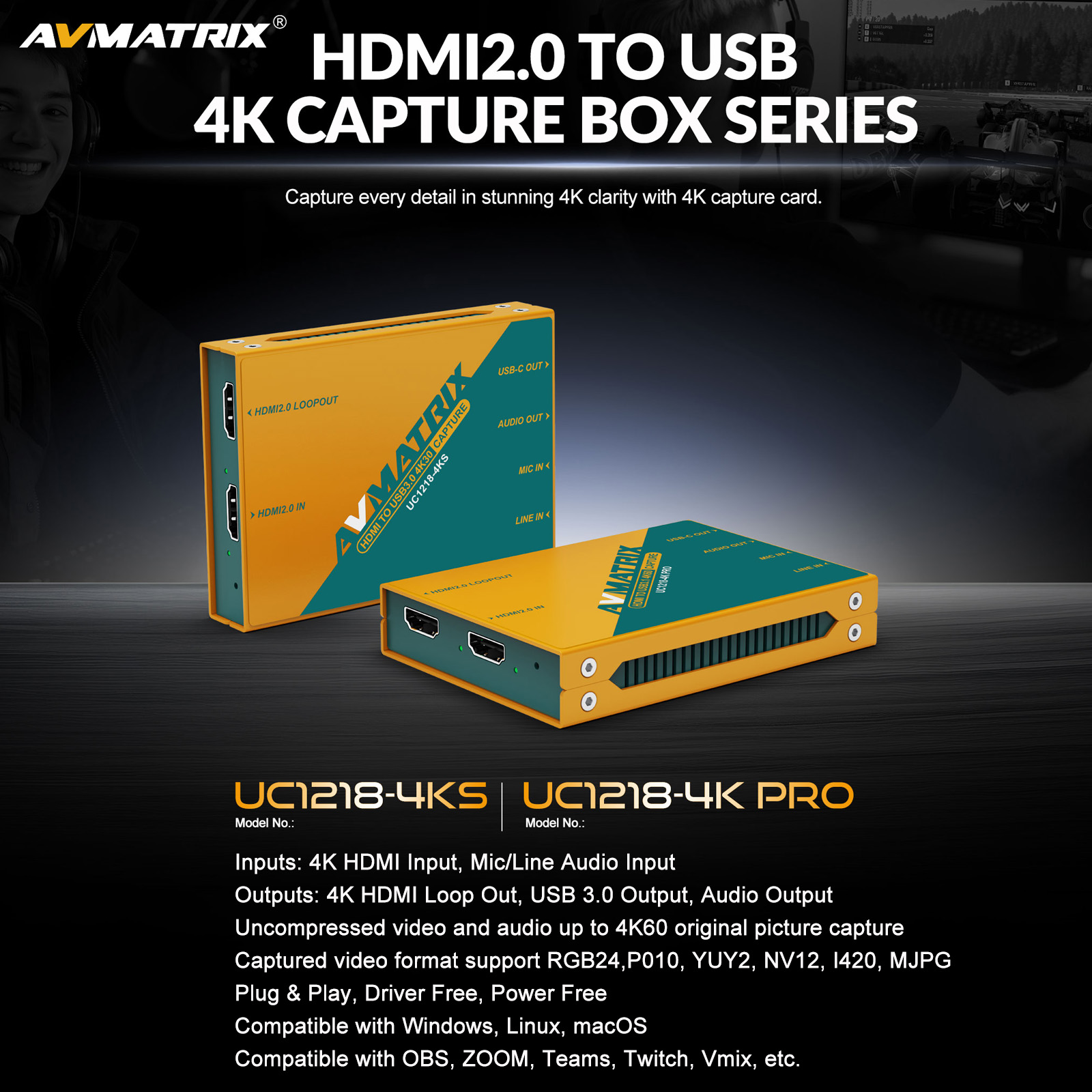 AVMATRIX 4K USB3.0 Video Captu - Video Gaming & Esports Usd Acc のレビューと価格