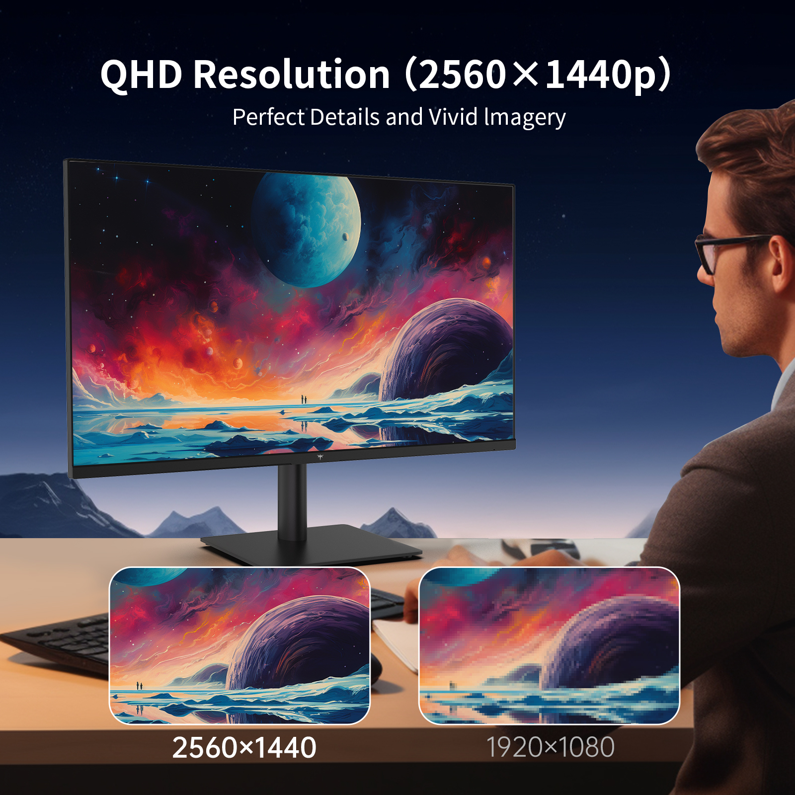 KTC 27 Inch QHD(2560 * 1440) 1 - Gaming Monitor Curved のレビューと価格