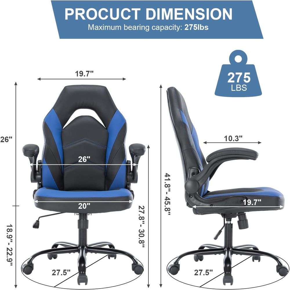 Height-Adjustable Ergonomic Ga - Video Gaming & Esports Usd Acc のレビューと価格