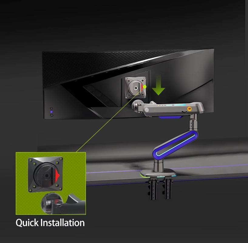 ERGONOMIC Gaming Monitor Arm f - Gaming Monitor Curved のレビューと価格