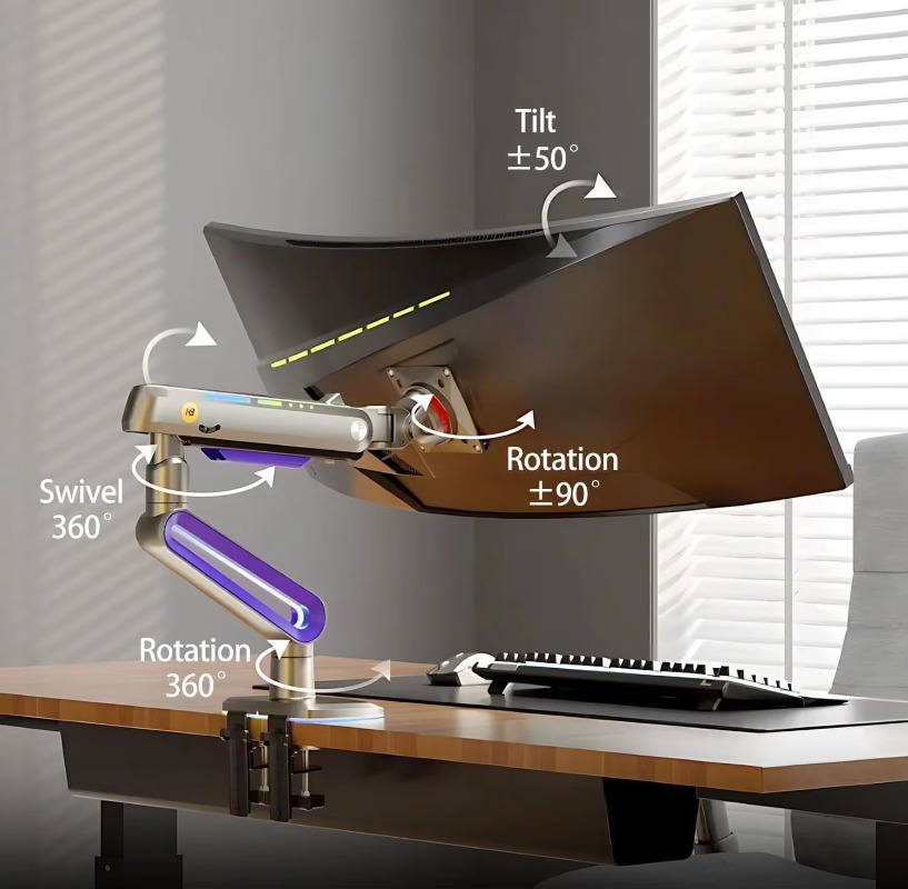 ERGONOMIC Gaming Monitor Arm f - Gaming Monitor Curved のレビューと価格