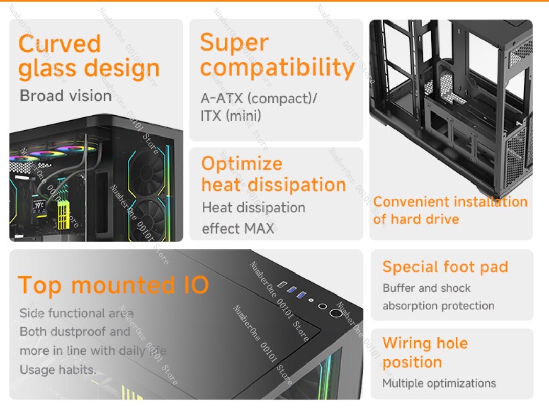 Curved Tempered Glass Gaming A - Esports Gaming Cafe のレビューと価格