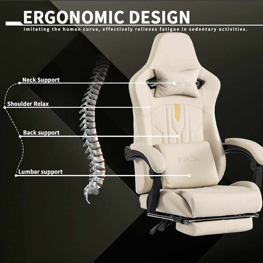 Ergonomic Massage Lumbar Cushi - Video Gaming & Esports Usd Acc のレビューと価格