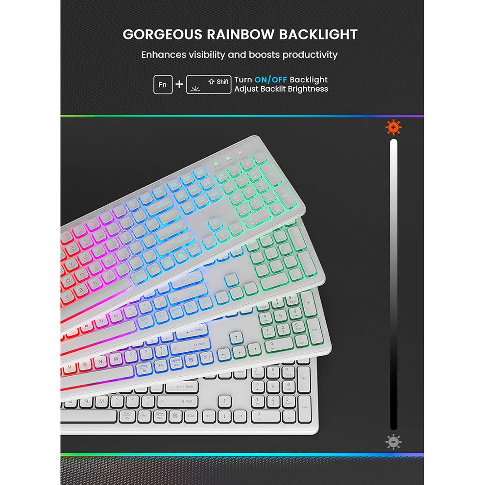 Backlit Wireless Keyboard and  - Esports Wireless Gaming Mouse のレビューと価格