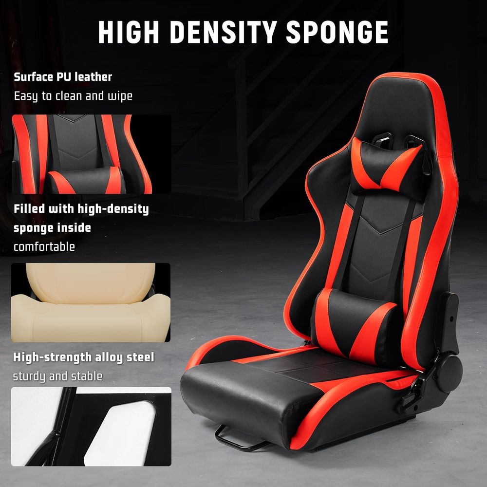 Adjustable Slide Racing Bucket - Video Gaming & Esports Usd Acc のレビューと価格